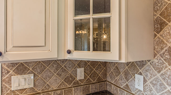 ICH Builders Linworth Worthington residence custom build close up view of cabinets in the kitchen