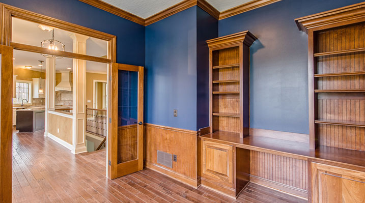 ICH Builders Linworth Worthington residence custom build study area