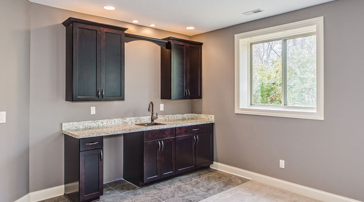 ICH Builders Linworth Worthington residence custom build room with finshed sink area