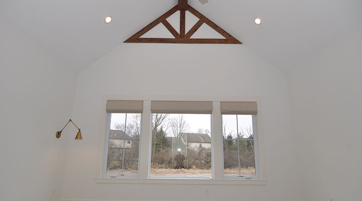 ICH Builders Dublin Ohio residence custom build showing vaulted ceiling