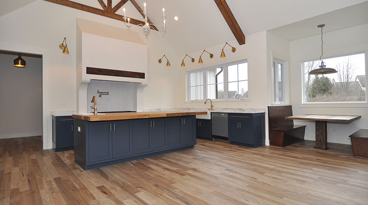 ICH Builders Dublin Ohio residence custom build open kitchen area and breakfast nook