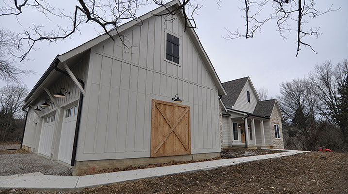 Iulianelli Custom Homes Dublin Ohio residence custom build three quarter view of front
