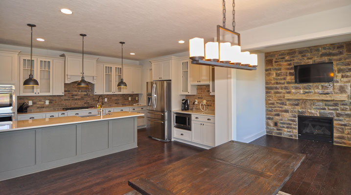 ICH Builders Berlin Ohio residence custom build view of the open kitchen and dining area