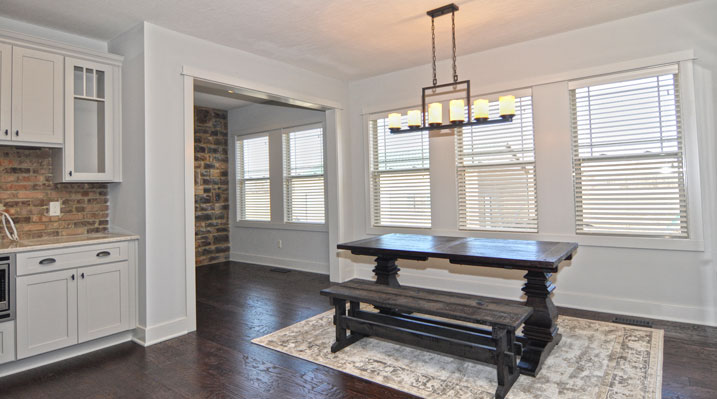 ICH Builders Berlin Ohio residence custom build another view of the dining room and overhead lighting above table