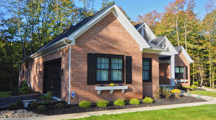 Iulianelli Custom Homes Lithopolis Ohio residence custom build showing both the front of the house and the side where the garage entrance is
