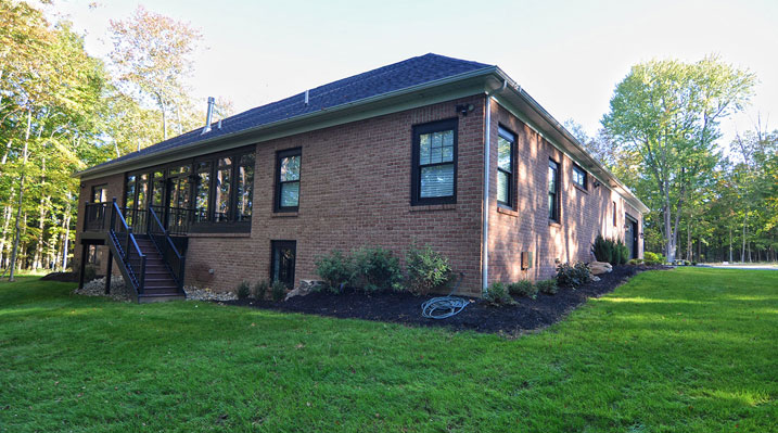 Iulianelli Custom Homes Lithopolis Ohio residence custom build angle view showing the back of the house