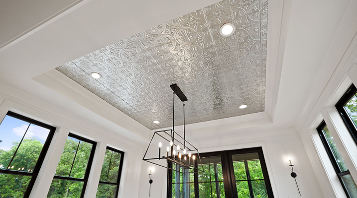 ICH Builders Canal Winchester Ohio residence custom build ceiling above the dining room