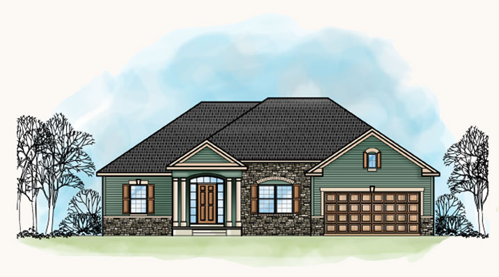 Iulianelli Custom Homes rendering of Belmont Model