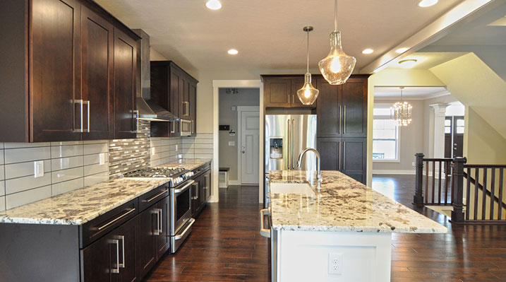 Iulianelli Custom Homes London Model A another view of the kitchen counters and cabinets