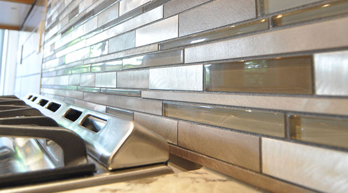 Iulianelli Custom Homes London Model A kitchen showing close up of backsplash