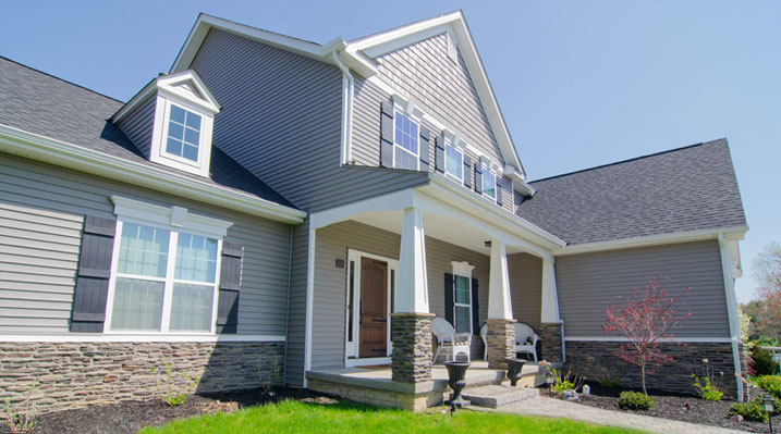 Iulianelli Custom Homes London Model A showing front porch from angle