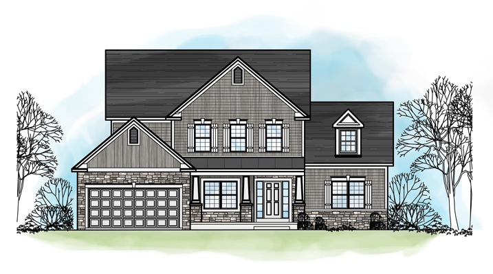 Iulianelli Custom Homes rendering of London plan B Model