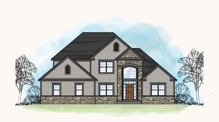 Iulianelli Custom Homes rendering of Manchester Model