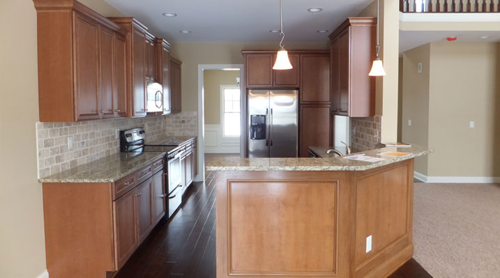 Iulianelli Custom Homes Oakland Model another view of kitchen before final paint application