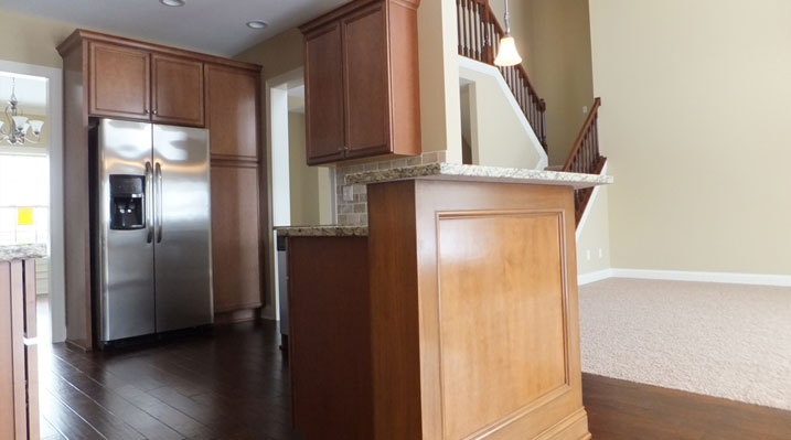 Iulianelli Custom Homes Oakland Model kitchen before white paint applied to walls