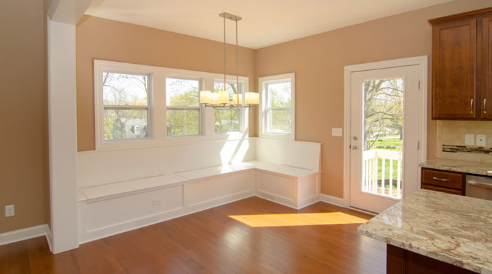 Iulianelli Custom Homes Oakland Model dining area before final paint applied to walls