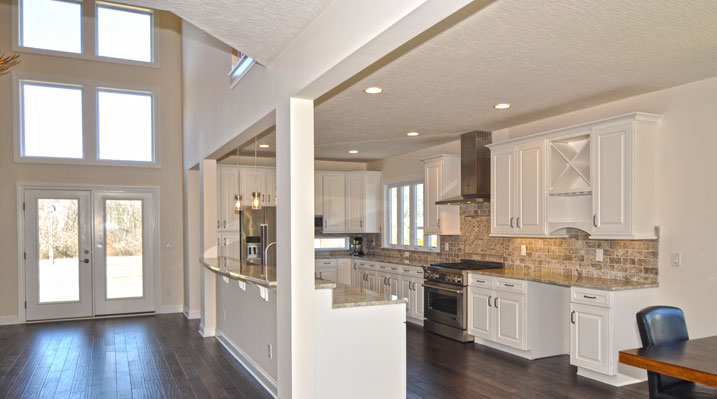 Iulianelli Custom Homes Oakland Model showing kitchen and rear doors