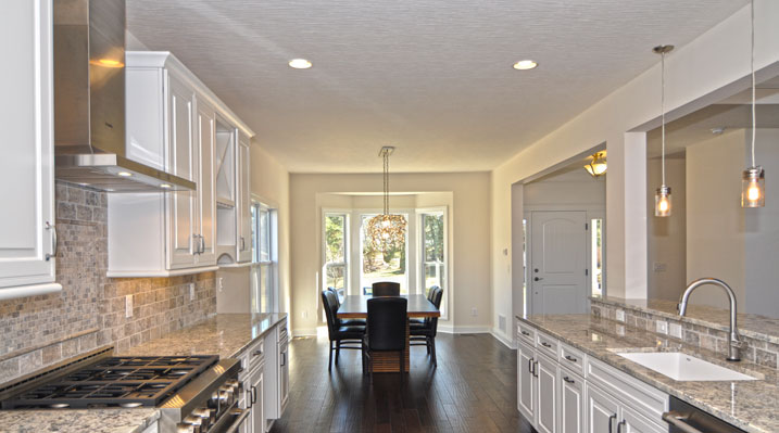 Iulianelli Custom Homes Oakland Model looking towards the dining room from the kitchen