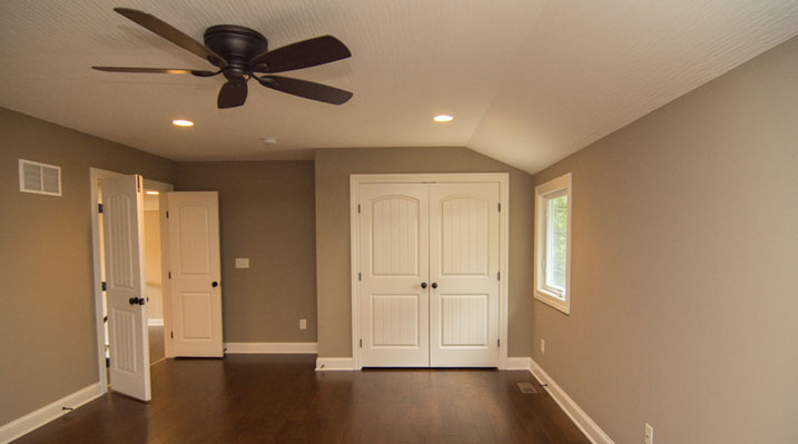 Iulianelli Custom Homes Wilmington Model interior bedroom with ceiling fan