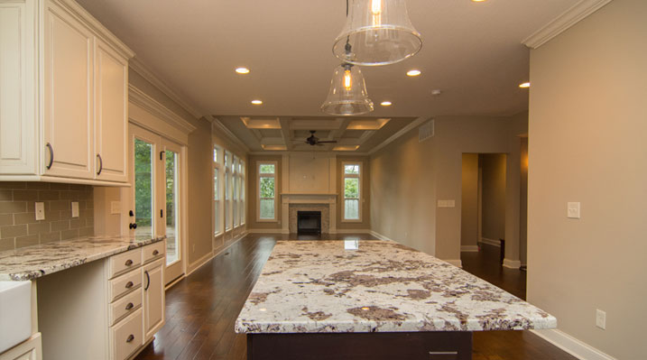 Iulianelli Custom Homes Wilmington Model kitchen showing custom counters