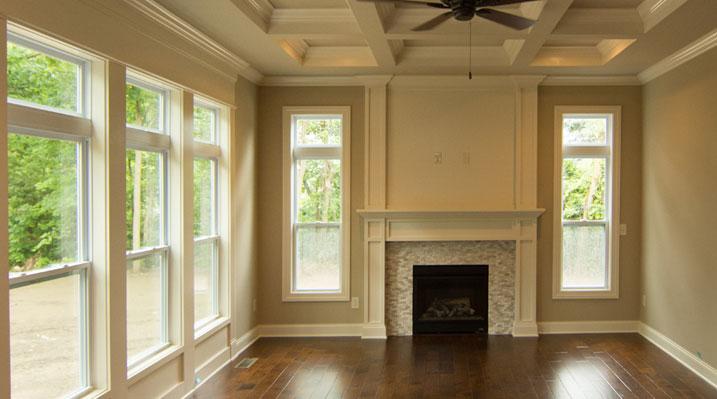 Iulianelli Custom Homes Wilmington Model front room with fireplace