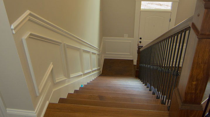 Iulianelli Custom Homes Wilmington Model looking down the staircase