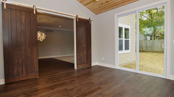 Iulianelli Custom Homes Kingsdale Model same view as previous but with the barn doors open