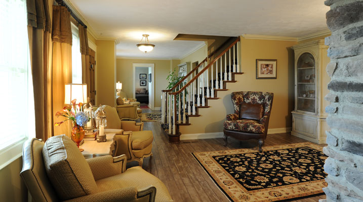 Iulianelli Custom Homes Pickerington Remodel downstairs living room and main stairs